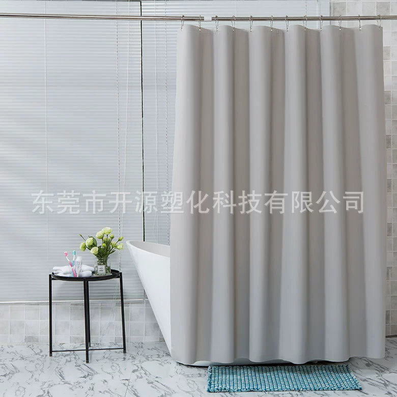 Трансграничный в американском стиле Моранди светло-серый ПЕВА занавеска для душа утолщенная водонепроницаемый плесени-доказательство ванной комнаты душевая перегородка занавеска