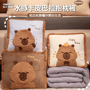 Summer Folding Pillow Quilt Dual-Use Thickened Two-in-One Car Cushion Air Conditioning Blanket Office Nap Artifact