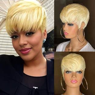 Mechanism elf wig 613 wig 100% real person hair set pixie wig human hair wig