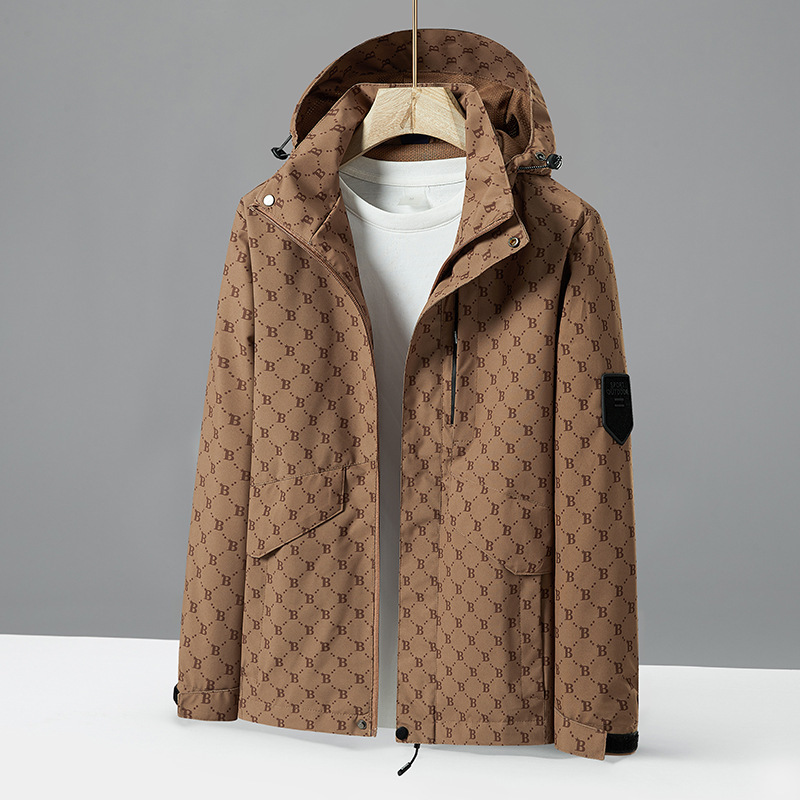 Chaqueta de asalto blando de una sola capa en forma de B pareja de otoño chaqueta deportiva al aire libre a prueba de viento a prueba de agua 2023 explosión de sonido