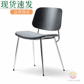 中古风餐椅客厅网红书桌靠背凳子INS咖啡厅甜品书店餐厅实木椅子