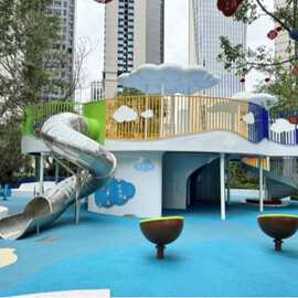 聪颖云朵主题儿童滑梯 户外大型组合滑梯定制 实力厂家品质保障