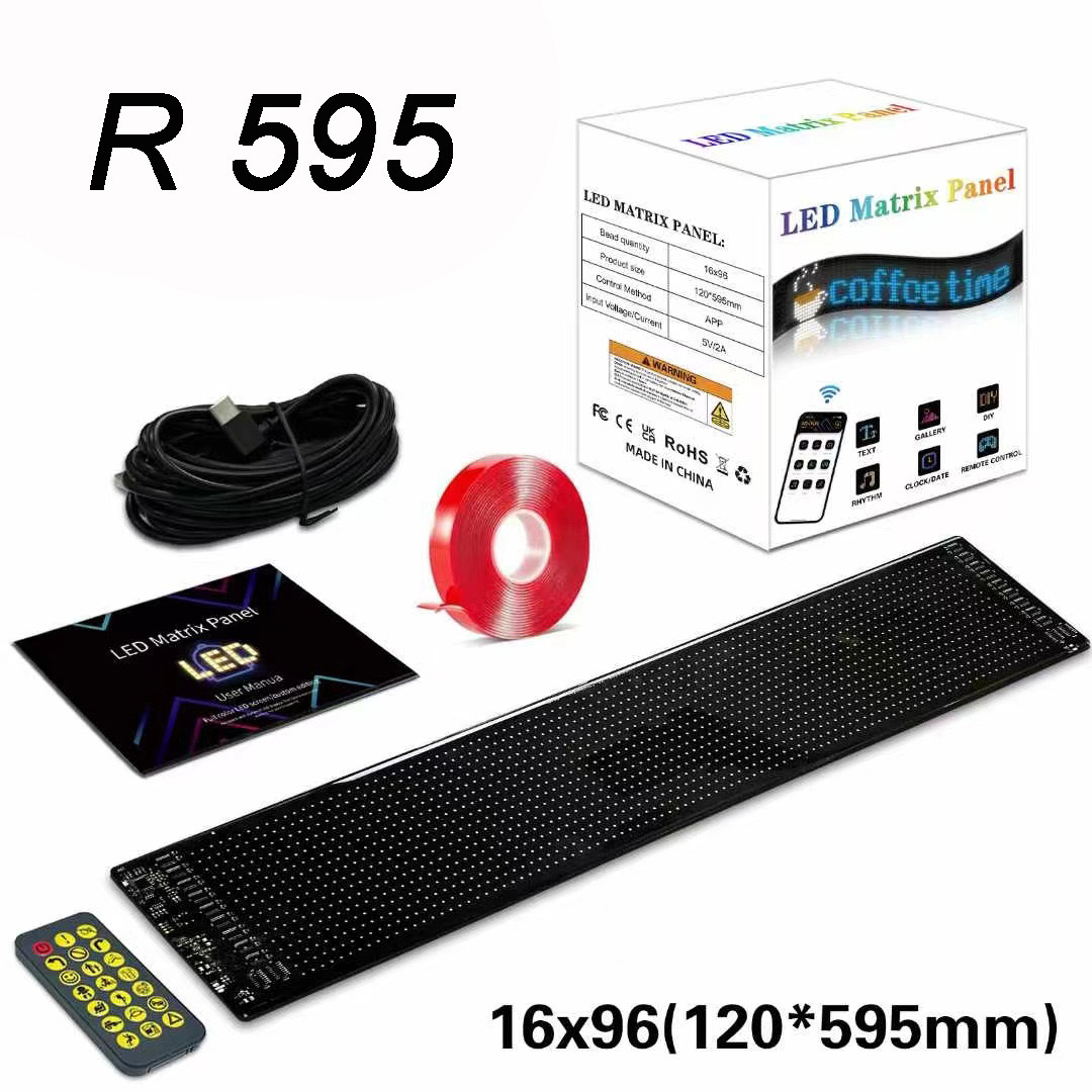 Amazon Led car sign display flexible publicidad LED pantalla suave con control remoto fabricante de comercio exterior transfronterizo