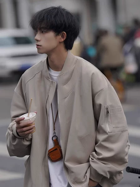 American-style High Street Bomber Jacket Men's Loose Trendy Brand Plankton Handsome Casual All-match Super Hot CEC Baseball Suit Jacket
