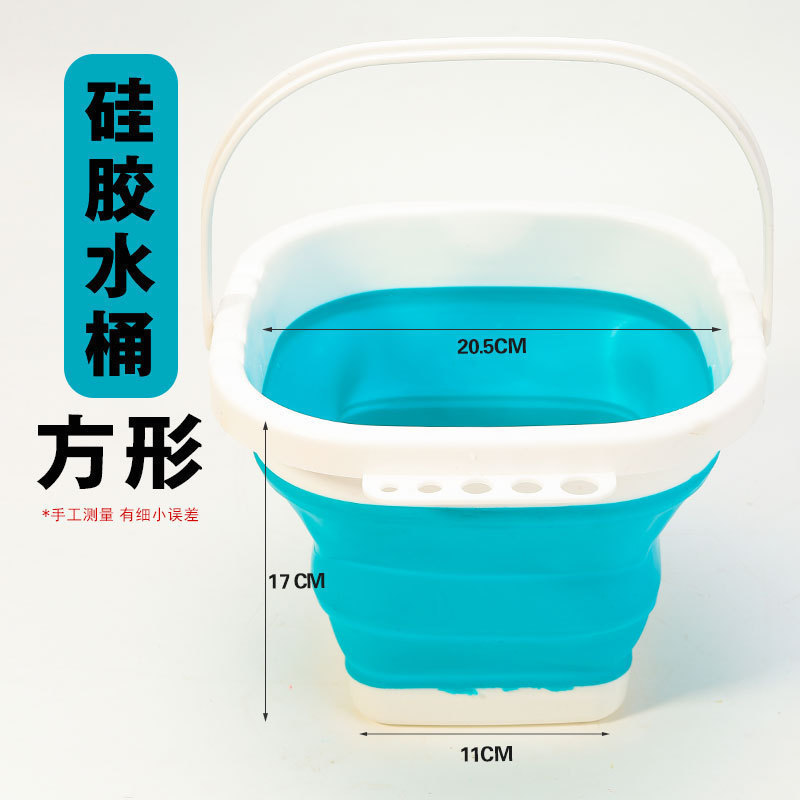 美術シリカゲル折り畳みバケツ洗筆筒多機能ペン洗筆桶水彩釣り携帯ブラシ筆筒|undefined