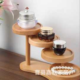 实木桌面展示架香水化妆品置物架茶杯子茶具小型中式多层收纳架子