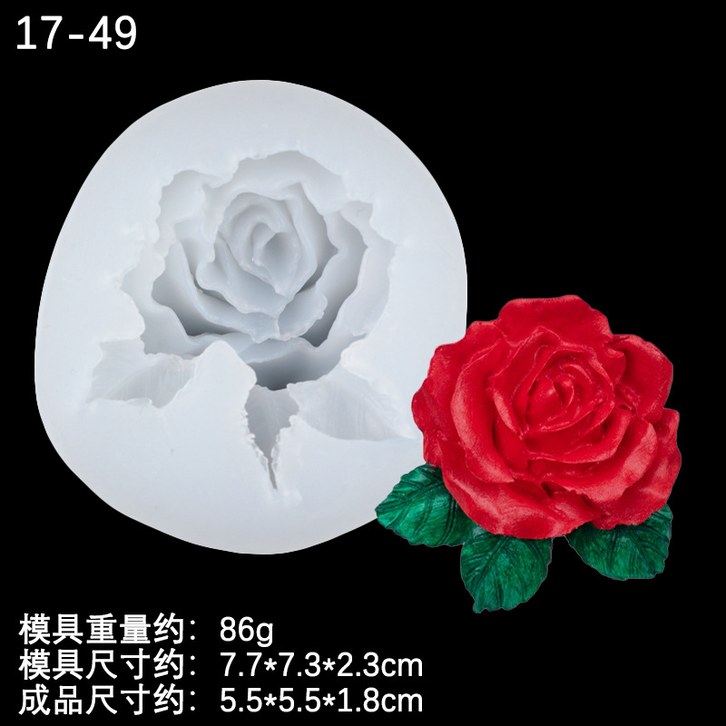 Rose flor forma molde de silicona fondant cake chocolate Decoración Accesorios creativos herramientas para hornear