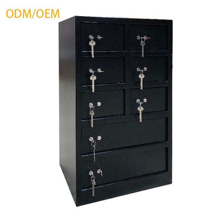 保险柜酒店前台柜子母锁双钥匙双锁保管箱hotel safety cabinet