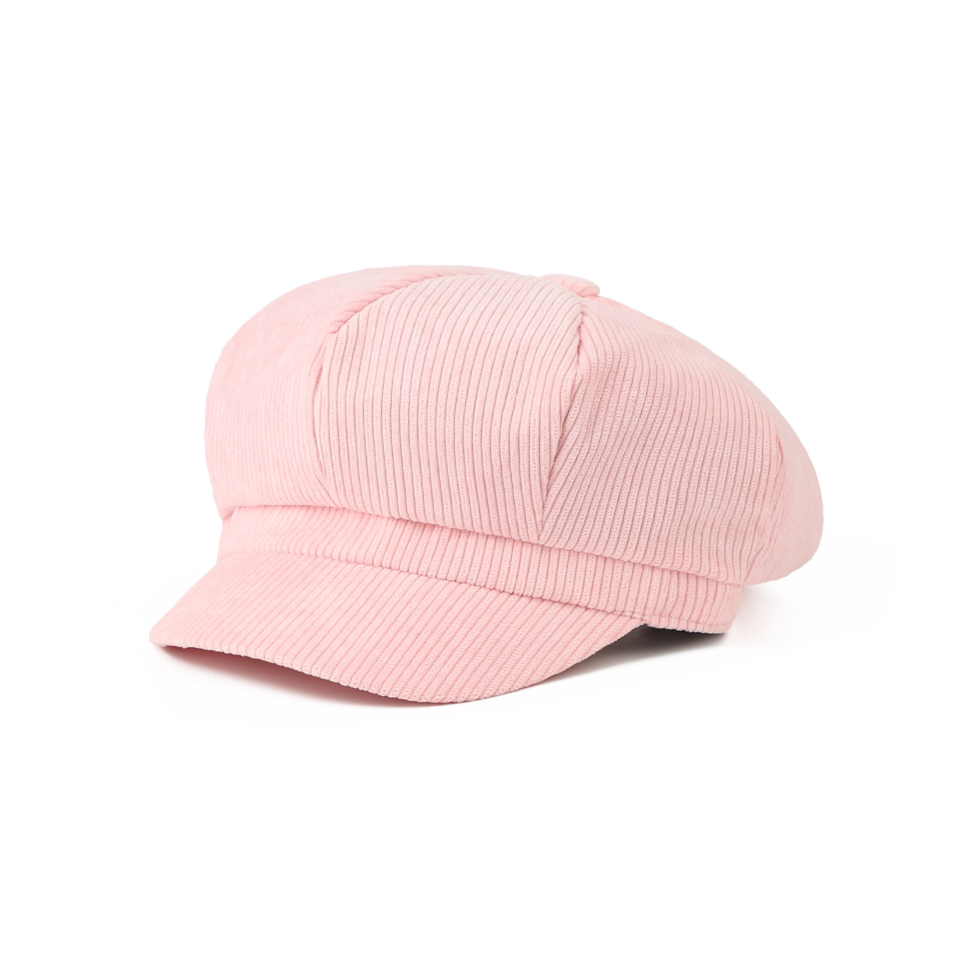 Estilo coreano sombrero de pana de color sólido gorra de pico de moda para mujer Otoño e Invierno versátil sombrero de pintor artístico Sombrero octogonal retro británico