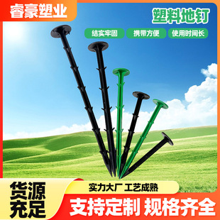 Green Plastic Ground Nails for Orchard Greenhouses, Black Gardening Weed Barrier Fabric, Special Use