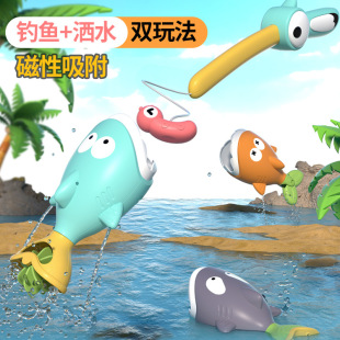 Cross-Border New Product Children's Woodpecker Fishing and Water Toy Shower Magnetic Multi-Functional Bathroom Baby Bath Set