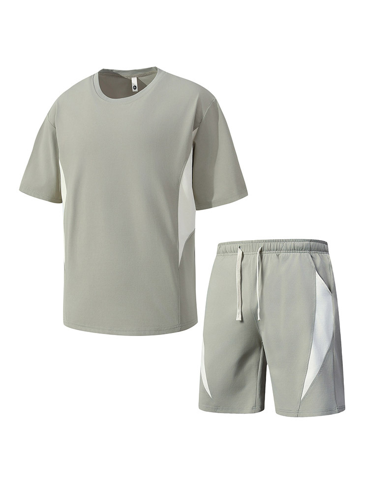 Source fabricante uniforme del equipo pantalones cortos de manga corta retro americano delgados de verano para hombre traje deportivo de moda casual suelto