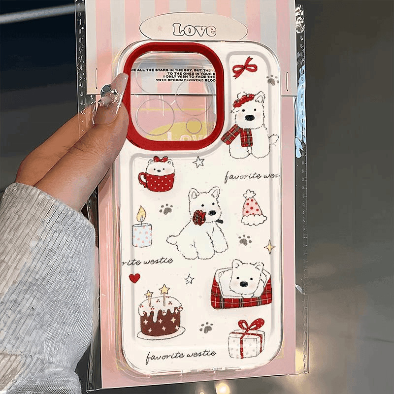 小狗蛋糕适用苹果16PLUS手机壳iPhone15PROMAX趣味14全包13软壳11|undefined