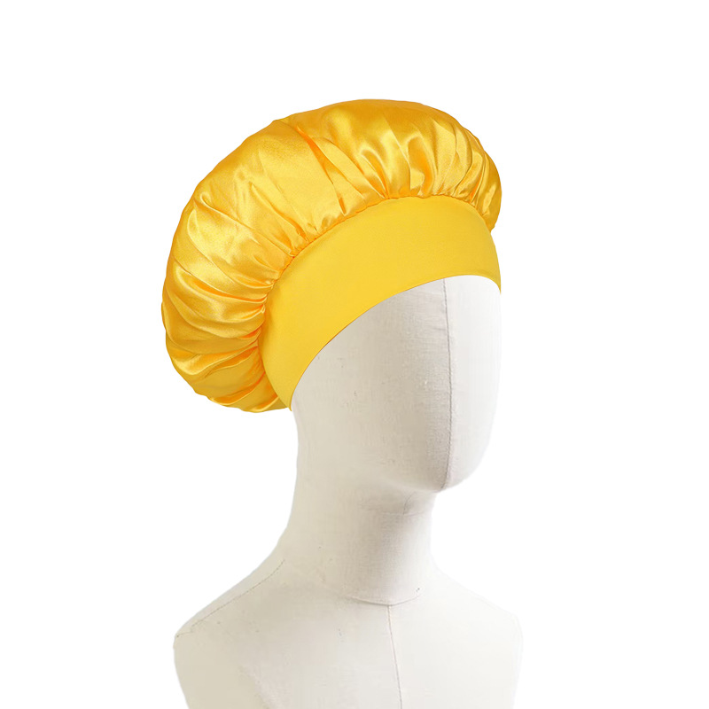 Gorro de Noche de Satén para Mujer con Borde Ancho para Dormir y Cuidado del Cabello image 21