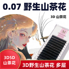 3D野生感多层次蓬松山茶花漫画5D凌乱新款嫁接睫毛美睫店专用0.07