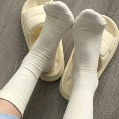Women's Spring/Summer JK Style Thin Pile Socks, Lolita-inspired, Sweet Japanese-Style Instagram-Worthy Pure Cotton Mid-Calf Socks in Solid Colors