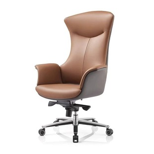 Genuine Leather Boss Chair Office Chair Cowhide Business Executive Chair Comfortable Sedentary Computer Chair Home Bedroom Study Chair