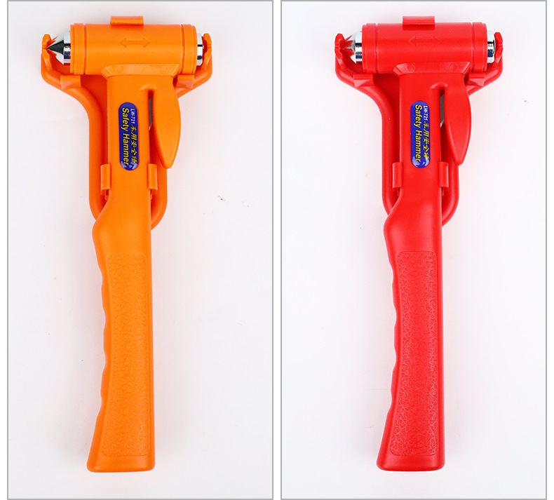 Car-borne safety hammer car multi-function window breaker window smashing rescue escape hammer emergency fire with base cutter