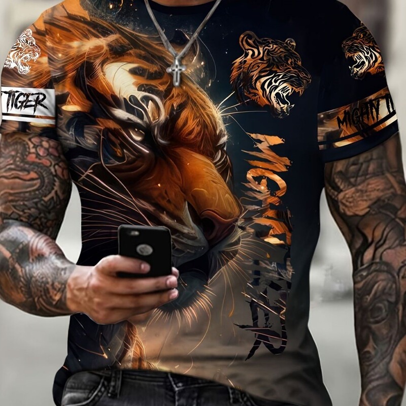 Supports multi-platform dropshipping, breathable, quick-drying, sporty, fashionable, trendy, round-neck, short-sleeve t-shirt with 3D printing Supports multi-platform dropshipping, breathable, quick-drying, sporty, fashionable, trendy, round-neck, short-sleeve t-shirt with 3D printing
