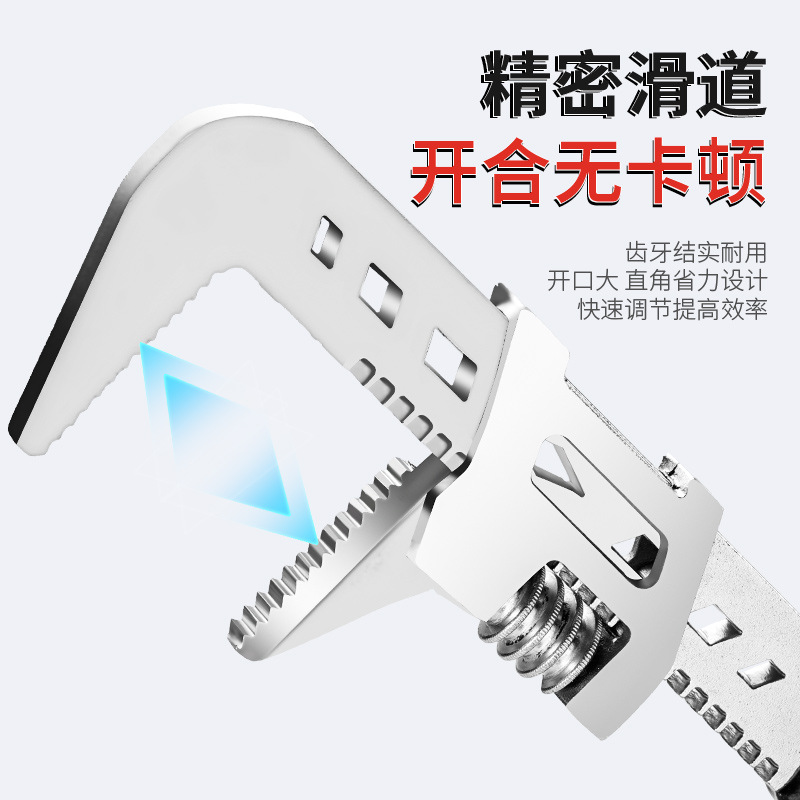 Llave ajustable de manita corta de grado industrial de apertura grande universal Llave ajustable de 360 grados