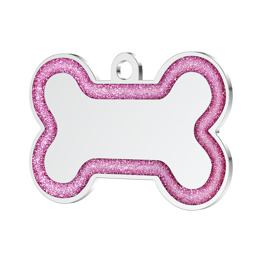 Perro de acero inoxidable anti-perderrida tarjeta de perro transfronteriza borde de hueso polvo flash tarjeta de mascota collar colgante tarjeta de colgante grabación láser