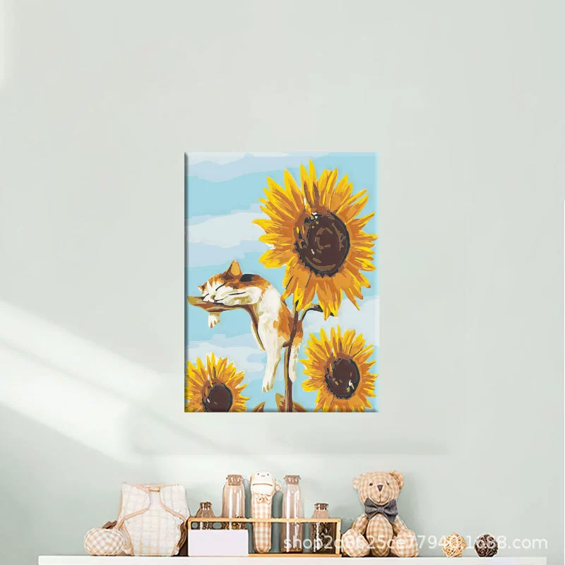 40*50 оптовая DIY дистанционная цифровая масляная живопись вручную заполненная акриловая горяче-стиль декоративный пейзаж цветочное заполнение декоративная живопись