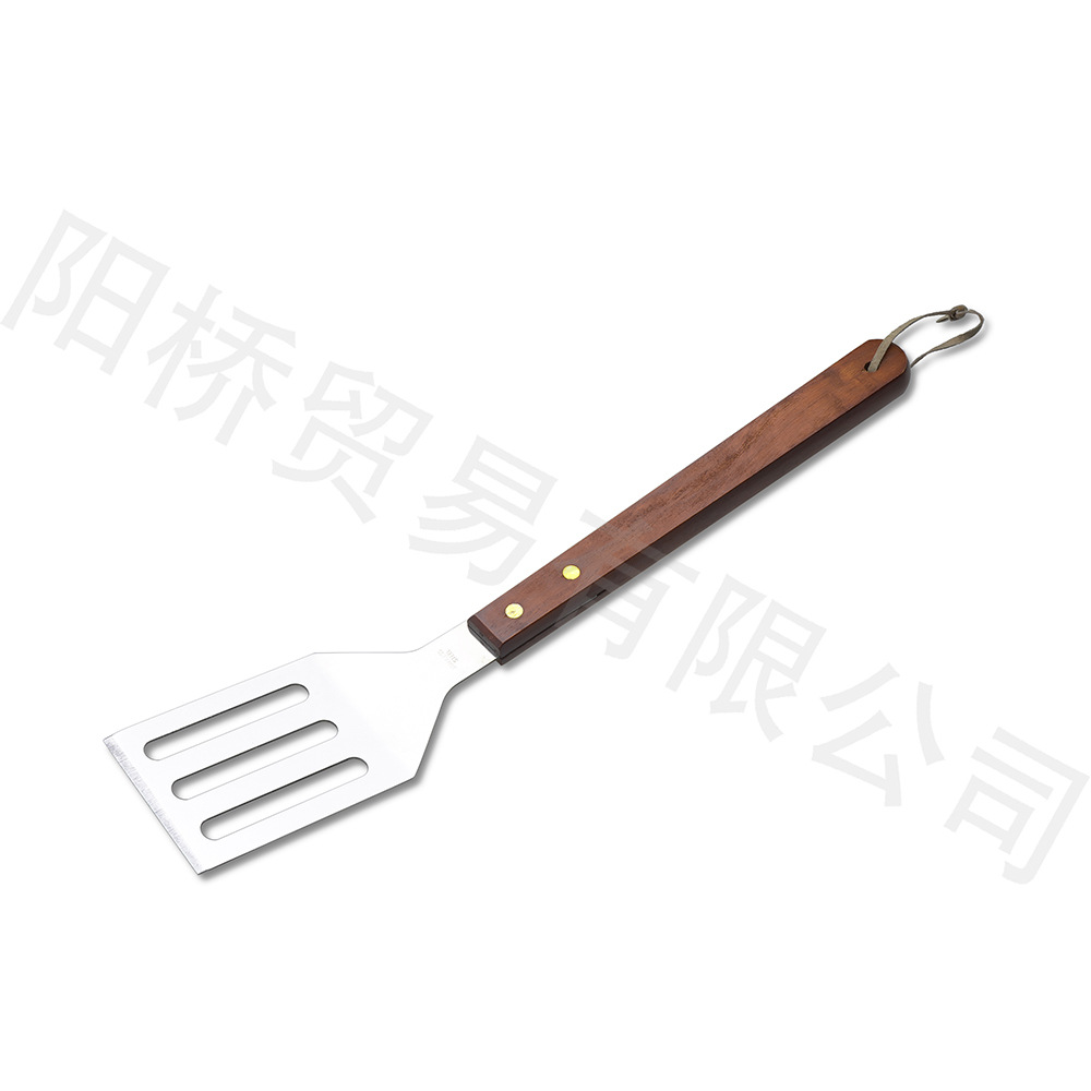 Mango de madera barbacoa tenedor pala clip combinación parrilla barbacoa al aire libre herramientas exportación Amazon portátil barbacoa conjunto de tres piezas