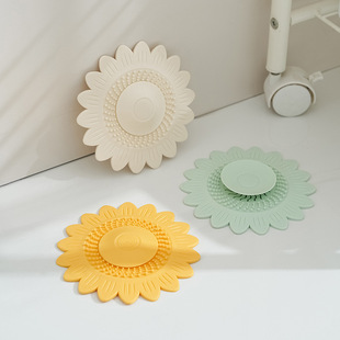 Silicone sunflower floor drain deodorant device floor drain deodorant cover deodorant mat deodorant floor drain bathroom insect-proof artifact