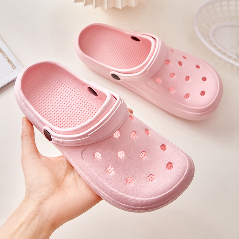 Hole Shoes Women's Summer Home Bathroom Bathing Shoes Outer Wear Beach Baotou Shoes Men's Sandals and Slippers for Couple Hole Shoes Women's Summer Home Bathroom Bathing Shoes Outer Wear Beach Baotou Shoes Men's Sandals and Slippers for Couple