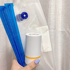 真空保存袋食品級冷蔵庫循環可能な筋目包装袋密封圧縮密封ポケット手動ポンプ
