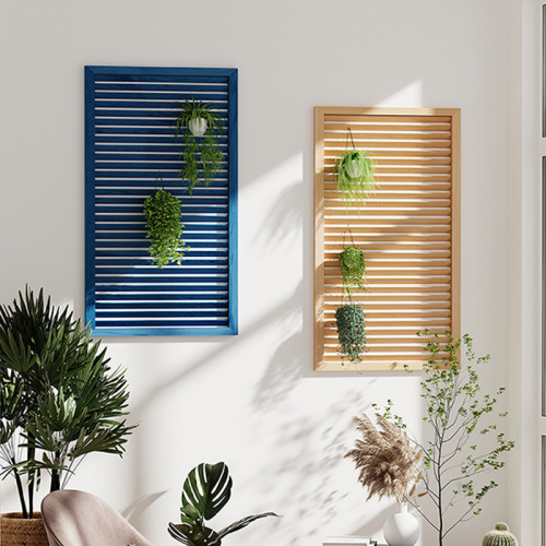 Outdoor garden anti-corrosion wooden fence fence courtyard grid flower stand partition decorative screen fence guardrail