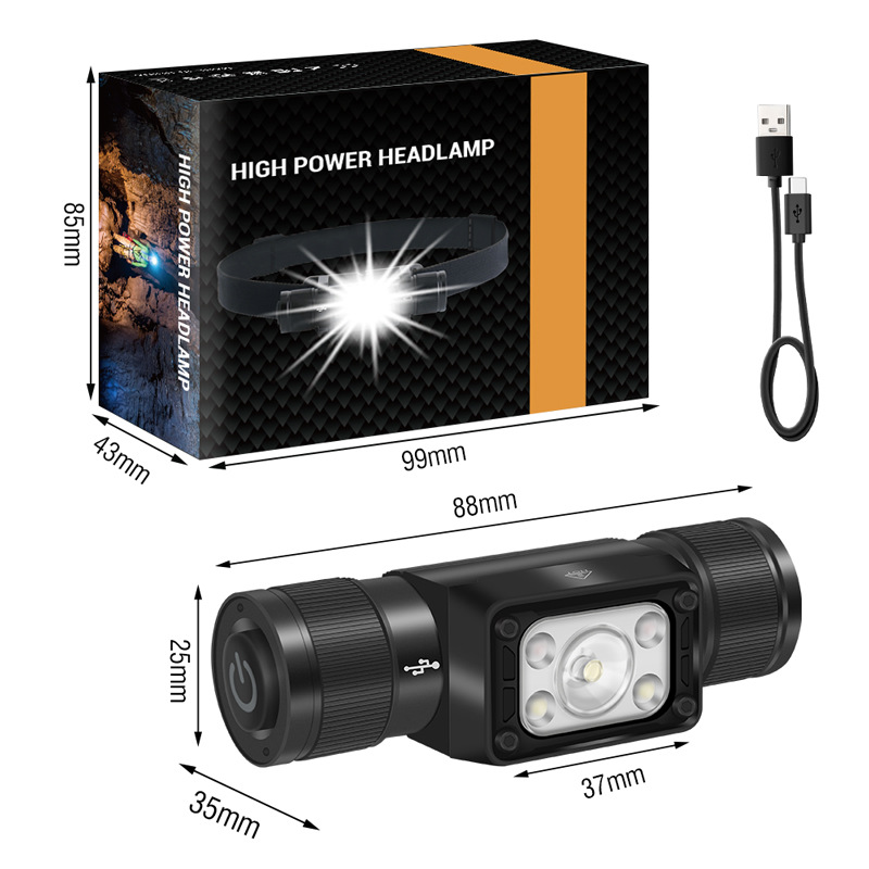 HP350 백색광 + 적색광(USB 케이블 포함)에는 배터리가 포함되어 있지 않습니다.