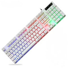 クロスボーダー米狼k6発光キーボード有線usbバックライトゲーム家庭用オフィスキーボードデスクトップパソコンノート