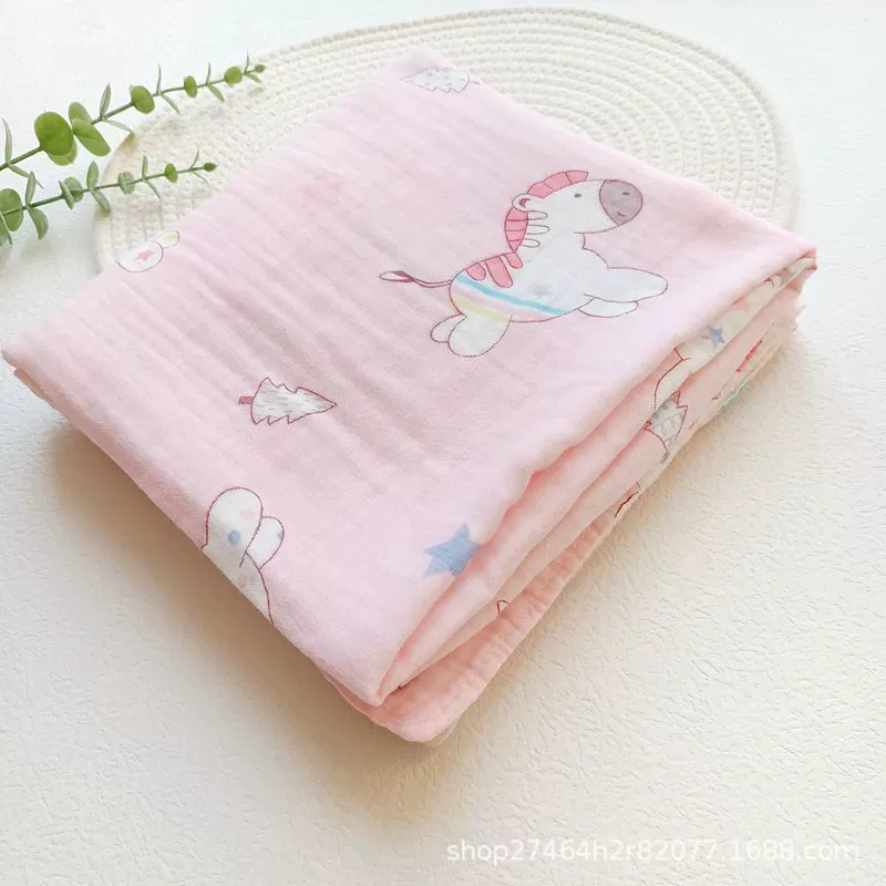 Cotton gauze children's bath towel, soft breathable duvet