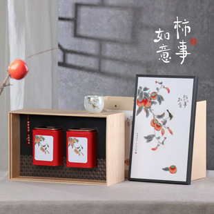 Box tea tin stew pot 357g tea cake packaging creative box lid decorative painting spot tea packaging