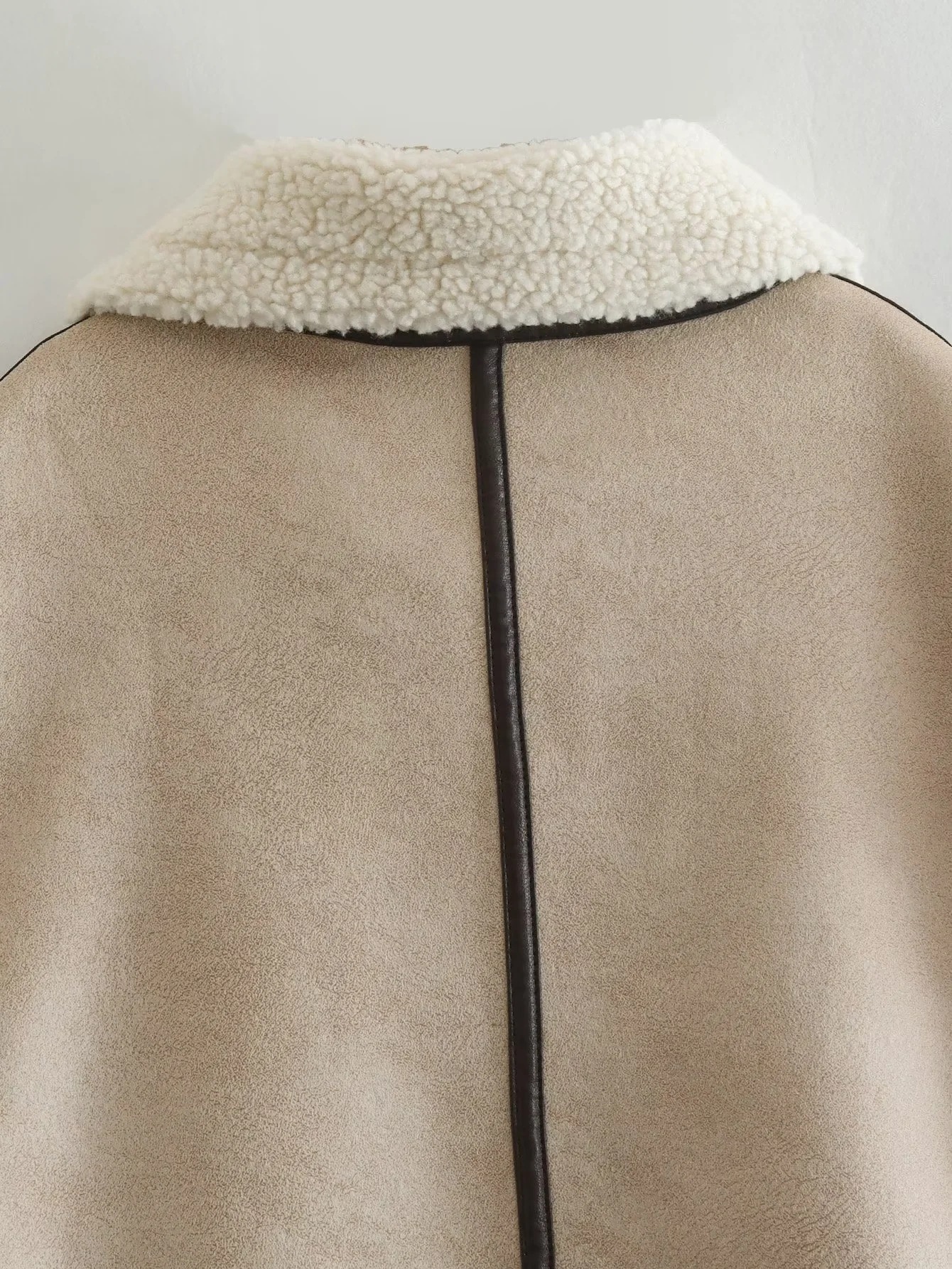 Y2K nuovo da donna in pelliccia integrata in pile senza maniche gilet in cotone giacca top_voghion.com