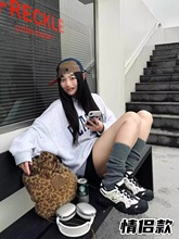 白鹿同款丑萌大头户外登山鞋男女款2025新款正品厚底休闲运动鞋潮