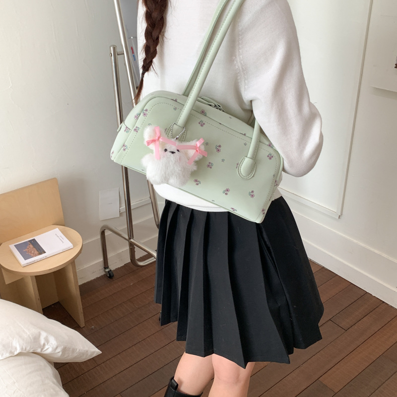 Nicho Zhong diseño flor triturada bolsas de brazo para mujeres 2026 nuevo estilo diario bolsas de hombro estilo coreano estilo extranjero estilo de moda de viaje image 3
