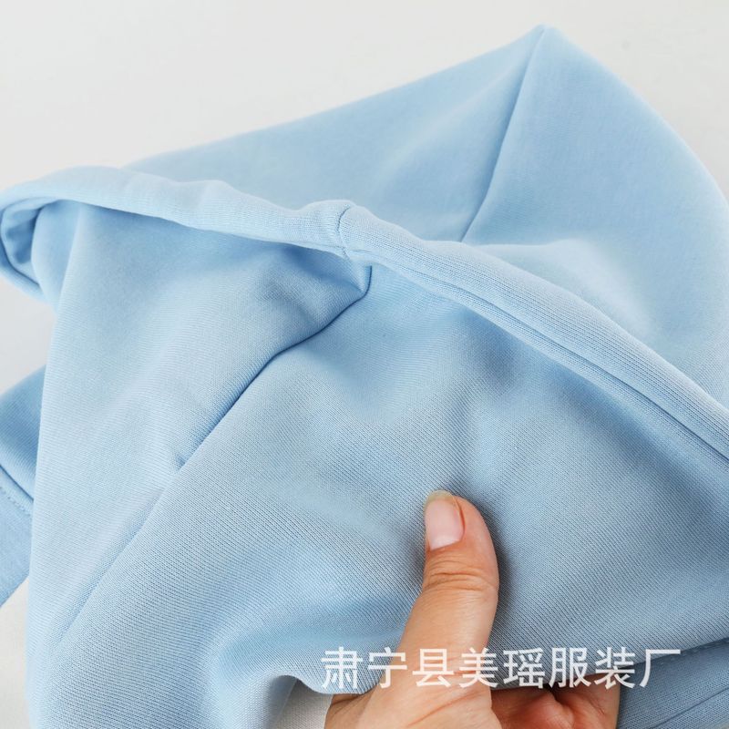 重磅华棉拼接撞色插肩袖连帽卫衣男女情侣连帽长袖休闲外套帽衫|undefined