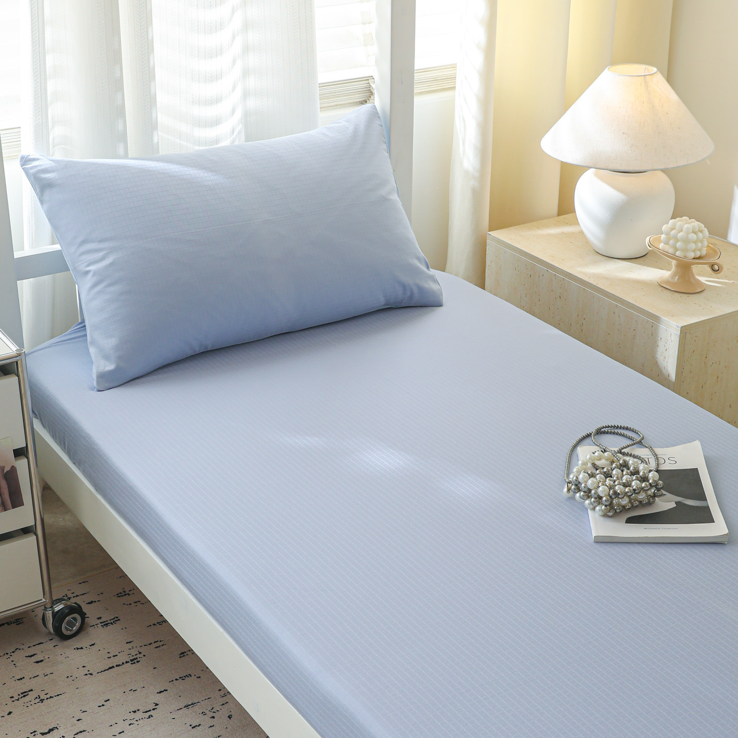 Sombrilla de cama jacquard de algodón de una sola pieza 100 dormitorio de estudiantes de algodón alquilado dormitorio especial lavable a máquina 25 estilos