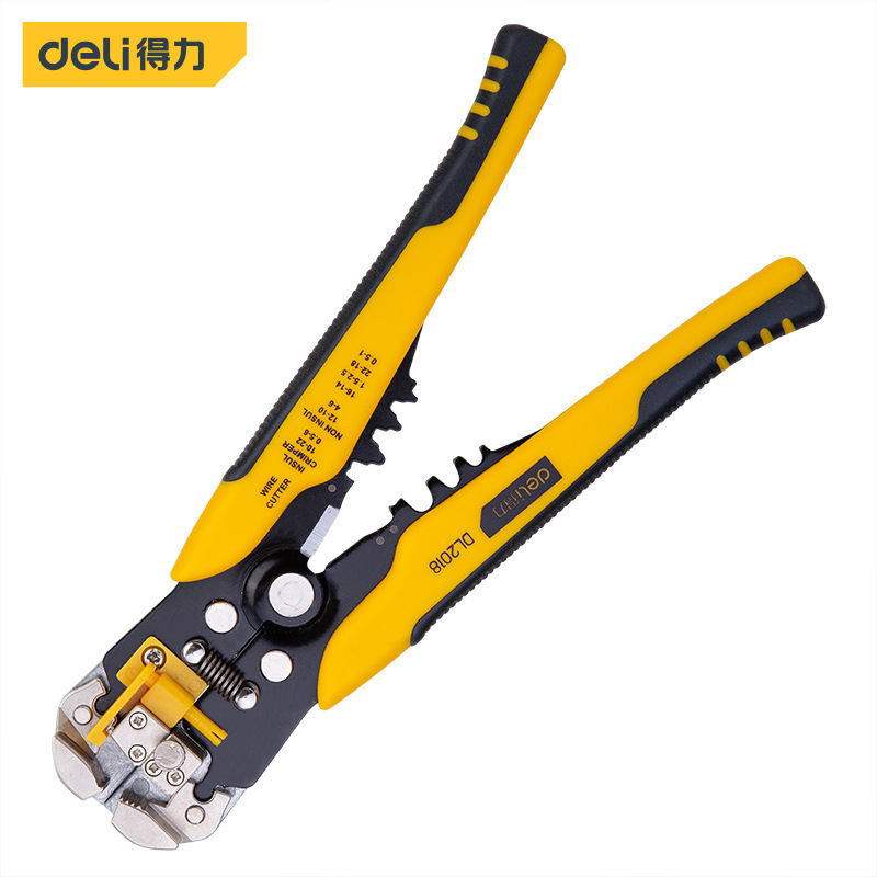 得力工具多功能剥线钳电工专用扒皮神器全自动拨线剪线压线DL2018