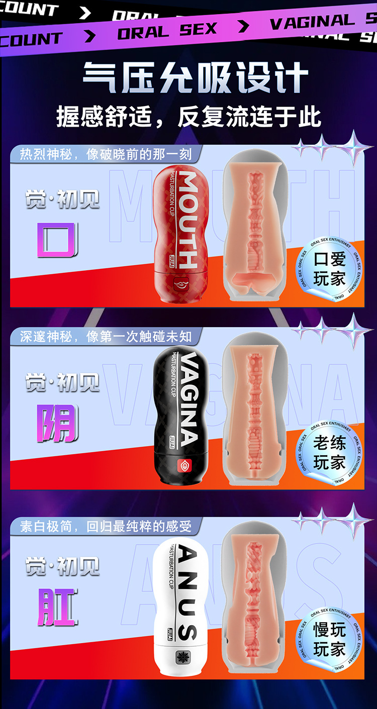 Jiuai Airplane Cup Male Manual Masturbator in TPE and ABS, 16.5 x 7 cm — detail image 13