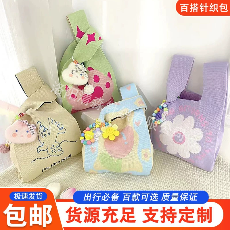 Новогодняя творческая подарочная сумка с ручной подаркой