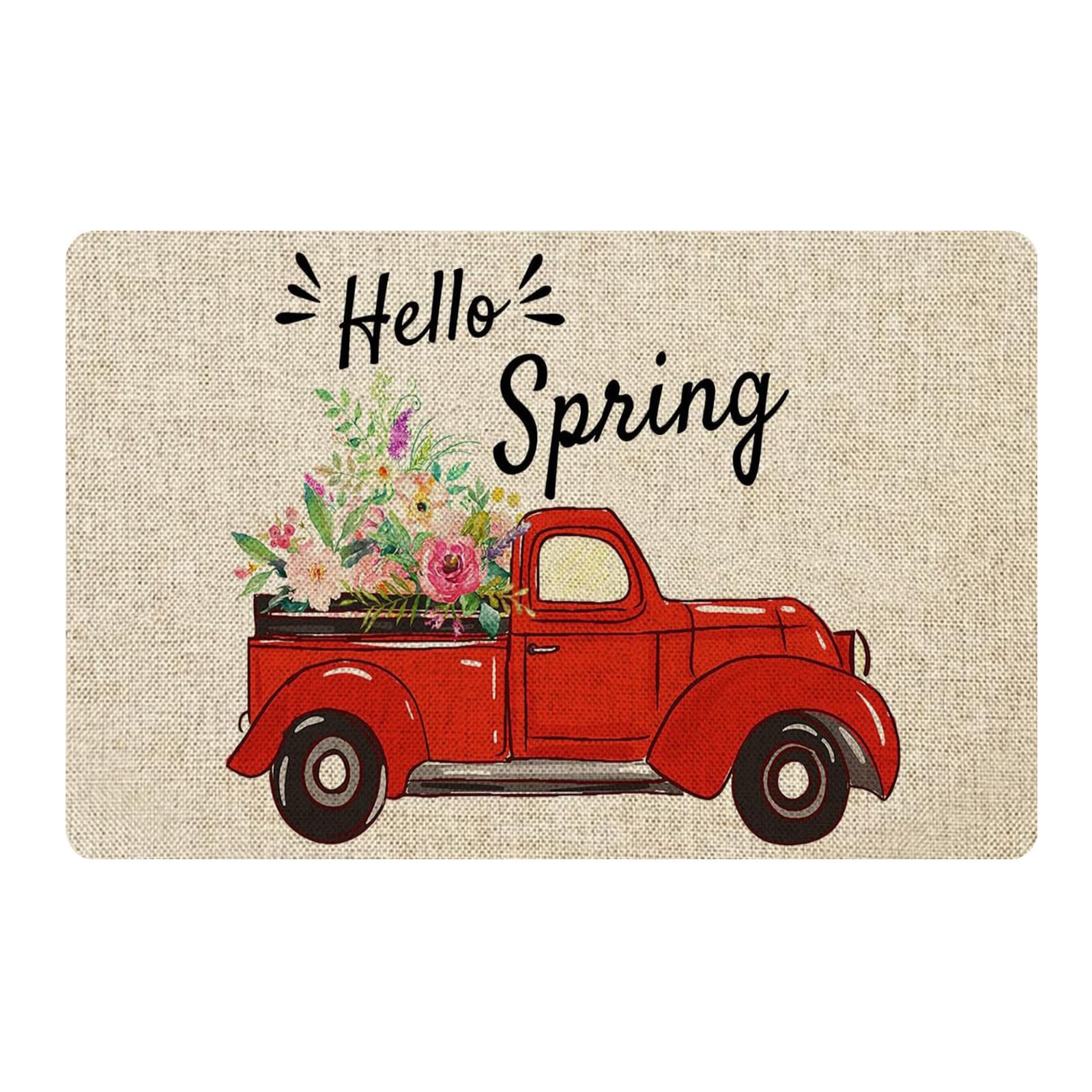 Transfronterizo de Amazon conejo de Pascua alfombra de piso decorativa Flor de camión alfombra de puerta de interior y exterior alfombra de pie de pasillo al por mayor