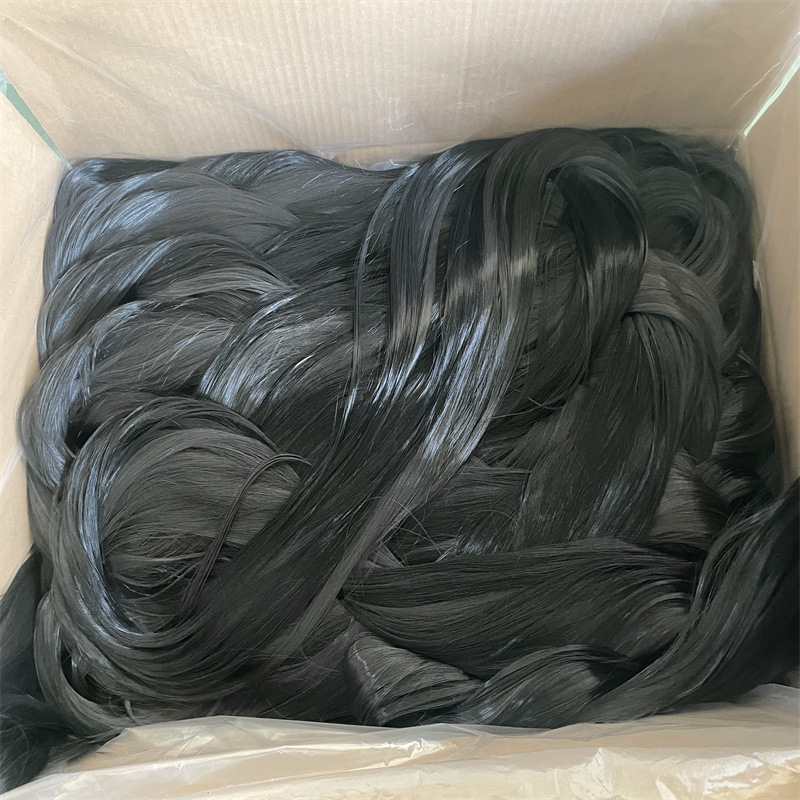 Cross-Border Hot-Selling Black Hair, Diverse Uses, High-Temperature Chemical Fiber Wig Hair Material Source Manufacturer, Spot Wholesale
