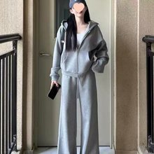 运动套装运动服春夏加绒加厚韩版宽松学生显瘦卫衣休闲跑步两件套