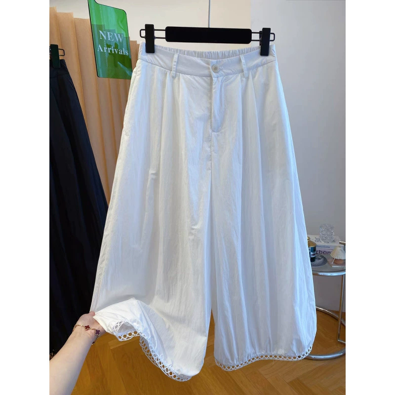 Colored flashlight, thin trousers, high-quality style, loose straight fit