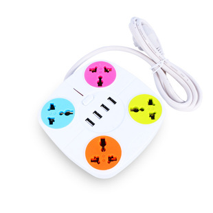 Cross-Border Popular Creative Smart Socket USB Socket Desktop Plug-In Board Practical Desktop Socket Multi-Function