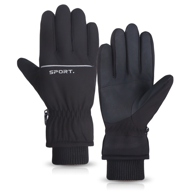 Unisex Ski gloves winter warm outdoor sports cold plus fleece thickening all refers to windproof waterproof cycling gloves winter_maomaolike.com