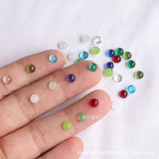 5mm Round Rings Glass Patch Imitation Crystal Hair Hairpin Headwear Hand-made DIY Clothing Earrings Accessories